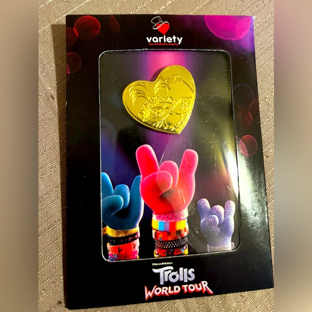 Brand new Trolls world tour heart pin label